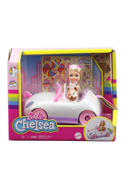 Barbie Chelsea a kabriolet s nálepkami 