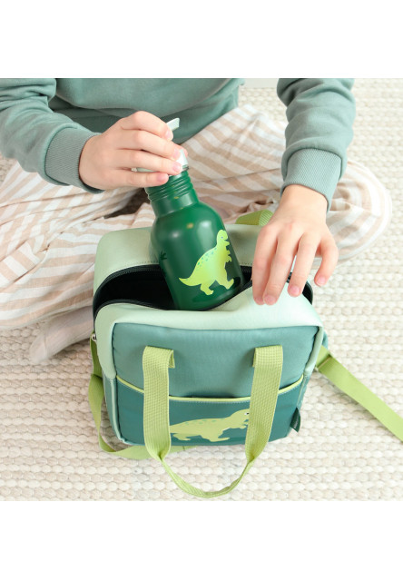 A Little Lovely Company – antikorová jednostenná fľaša na pitie, 350 ml – dinosaurus