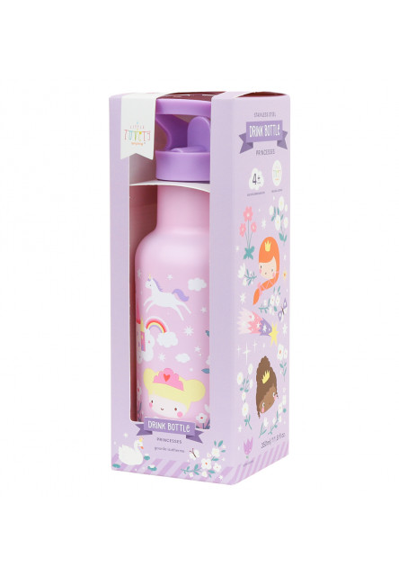 A Little Lovely Company – antikorová fľaša na pitie, 350 ml – princezné