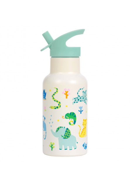 A Little Lovely Company – antikorová fľaša na pitie, 350 ml – džungľa