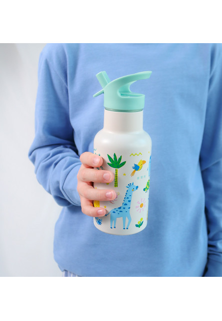 A Little Lovely Company – antikorová fľaša na pitie, 350 ml – džungľa