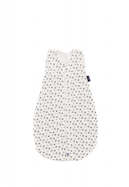 Letný spací vak Liebmich Tencel Weiß mit grauen Sternen 110 cm