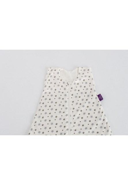 Letný spací vak Liebmich Tencel Weiß mit grauen Sternen 90 cm