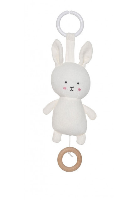 Bunny Hudobná hračka biela