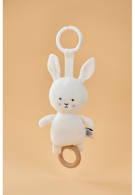 Bunny Hudobná hračka biela