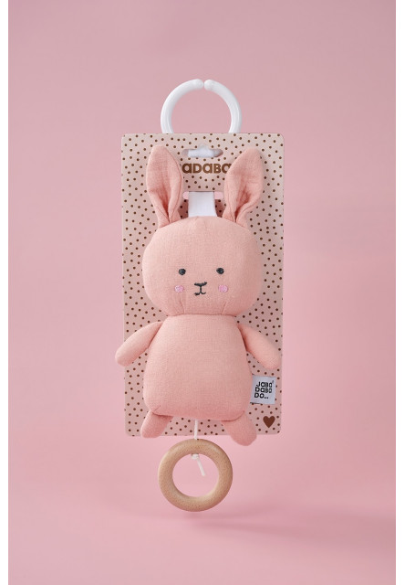 Bunny Hudobná hračka ružová
