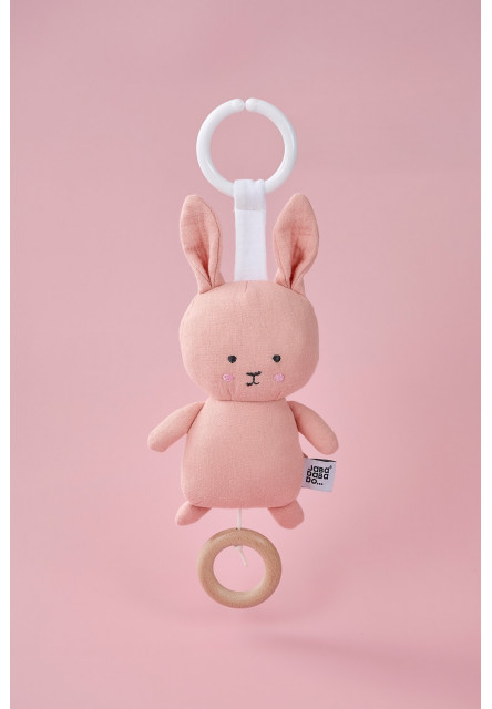 Bunny Hudobná hračka ružová