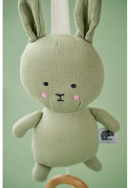 Bunny Hudobná hračka zelená