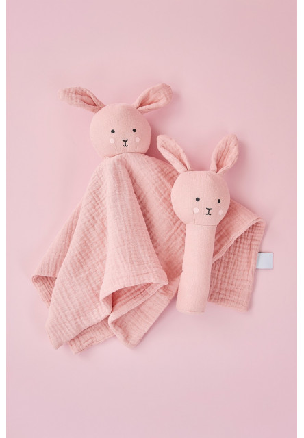 Darčeková sada s hrkálkou Bunny Pink
