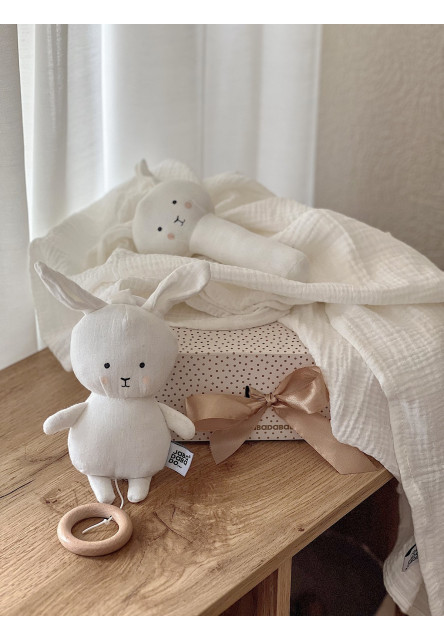 Darčeková sada s mušelínovou dekou Bunny