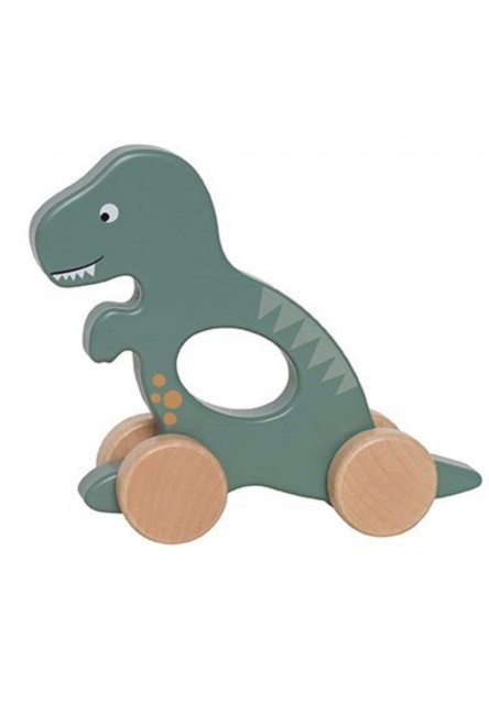 Dinosaurus na kolieskach zelený