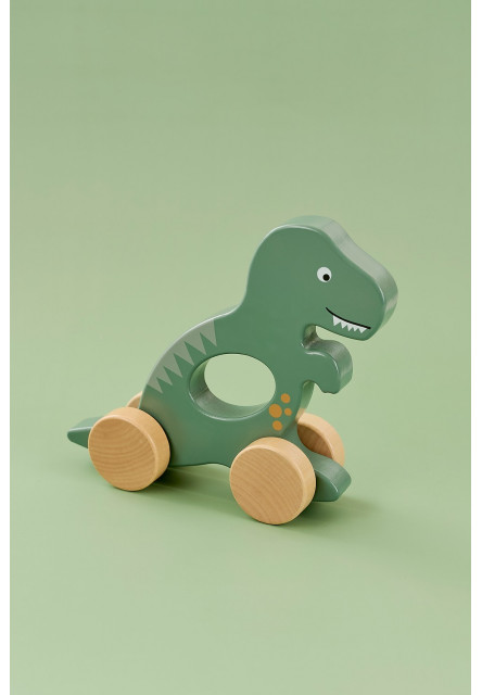 Dinosaurus na kolieskach zelený