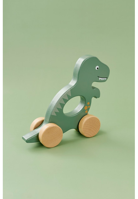 Dinosaurus na kolieskach zelený