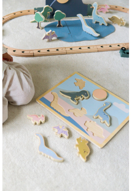 Puzzle vkladačka Dino