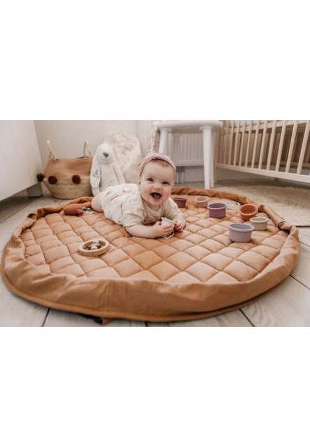 Noomad soft Hracia deka a Vak na hračky Organic Tawny Brown