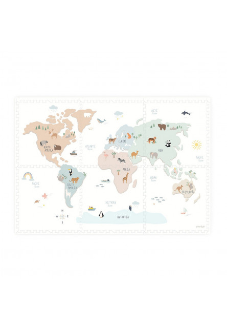 Tiloo EEVAA Podložka na hranie a domček Worldmap