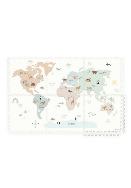 Tiloo EEVAA Podložka na hranie a domček Worldmap