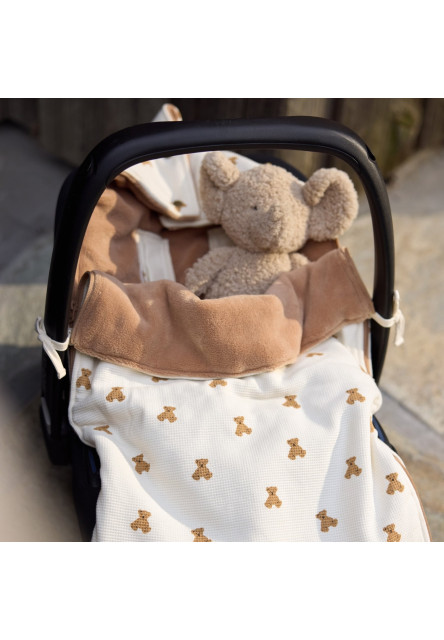 Fusak do autosedačky Mini Teddy Bear Waffle