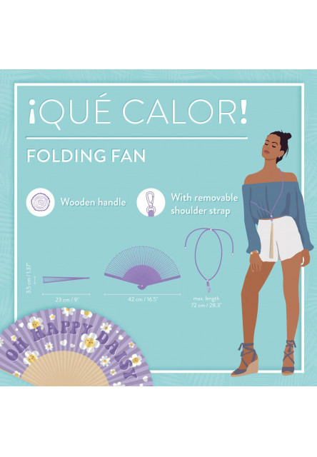 Vejár Legami ¡Qué Calor! - Folding Fan - Daisy