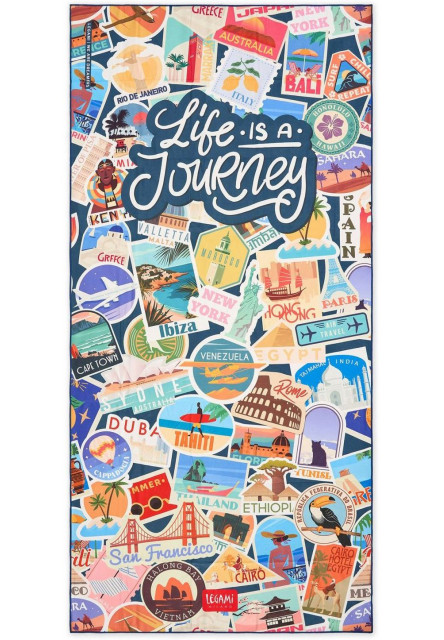Plážová osuška Legami Beach Towel - Travel - Stickers