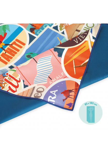 Plážová osuška Legami Beach Towel - Travel - Stickers