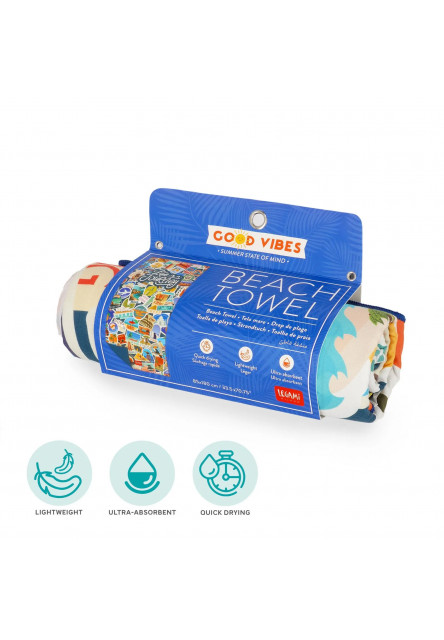 Plážová osuška Legami Beach Towel - Travel - Stickers