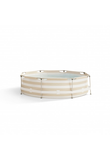 Okrúhly bazén s konštrukciou Essence Luxe Sand White Stripe 305x76