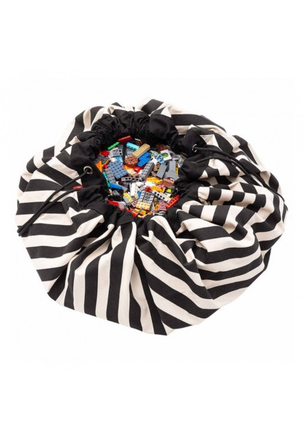 Noomad original Hracia deka a Vak na hračky Stripes Black