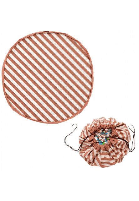Noomad original Hracia deka a Vak na hračky Stripes Brown