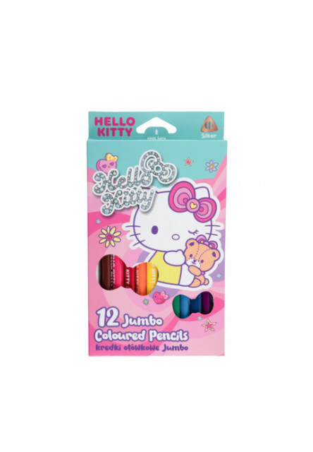 Trojhranné Jumbo pastelky Hello Kitty Pastel Pink 12 ks