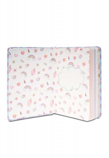 Zápisník B6 s 3D postavičkou modrý Hello Kitty Pastel Pink