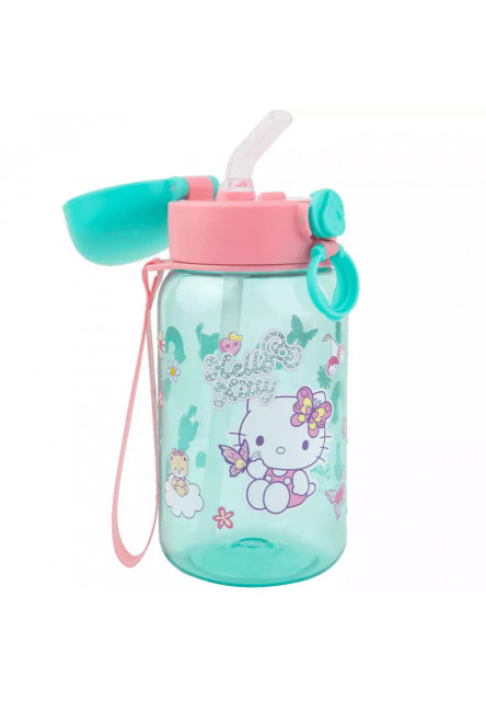 Fľaša na pitie mentolová Hugo 500 ml Hello Kitty Pastel Pink