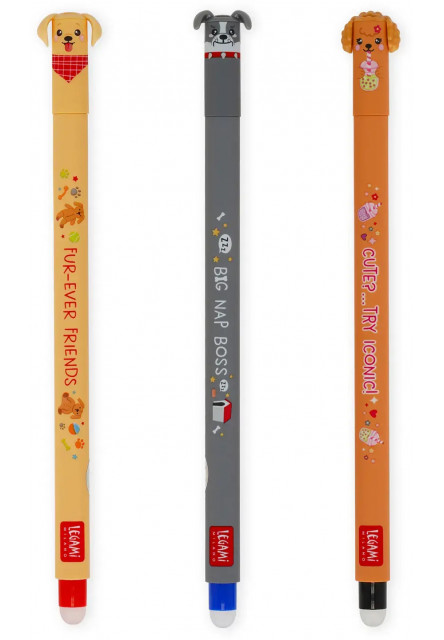 Sada gumovacích pier Legami Set Of 3 Erasable Gel Pens - Secret Bts 2026 4 - 0,7 Mm - Red/Black/Pink Ink