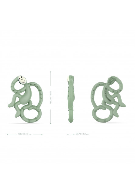 Mini monkey hryzátko s antimikrobiálnym povrchom biocote mint green