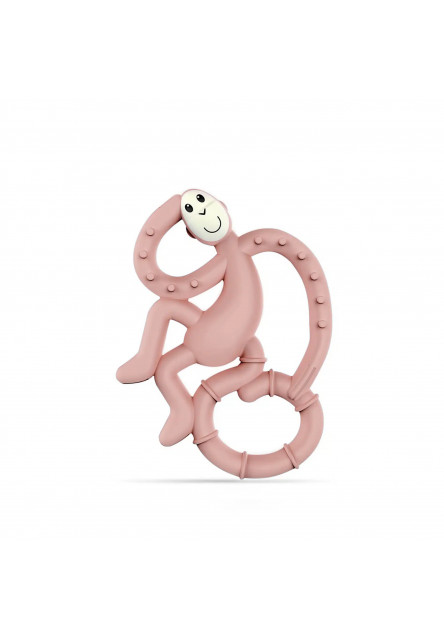 Mini monkey hryzátko s antimikrobiálnym povrchom biocote dusty pink