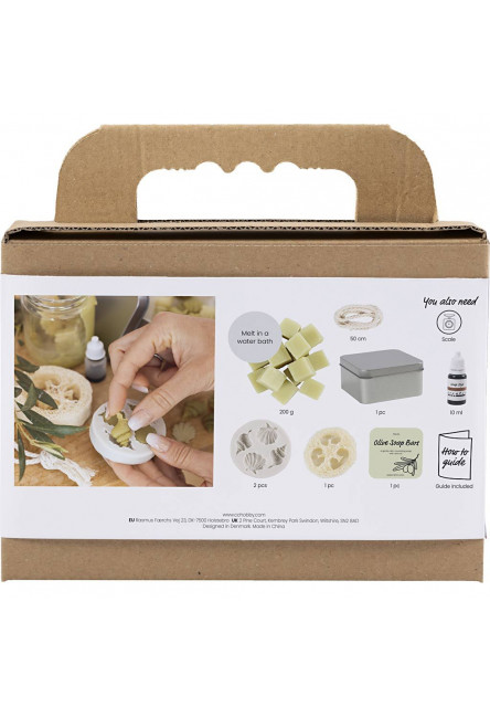 Kreatívna sada výroba mydla Seashells Olive Green