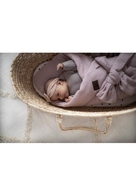 Mušelínová zavinovačka Sleepee Love béžová se srdíčky