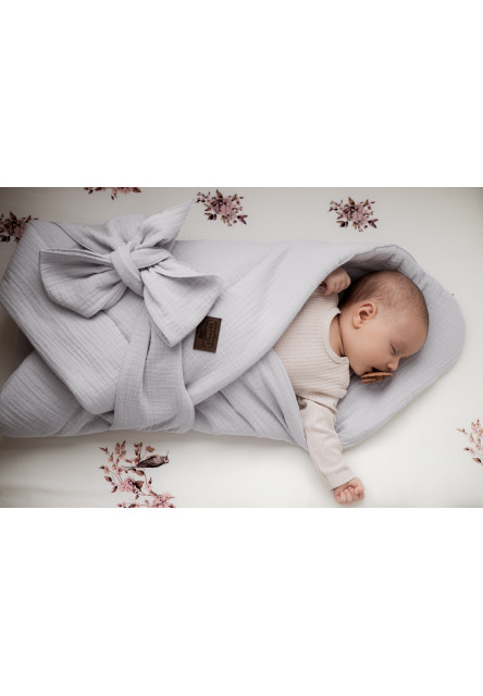 Mušelínová zavinovačka Sleepee Love béžová se srdíčky
