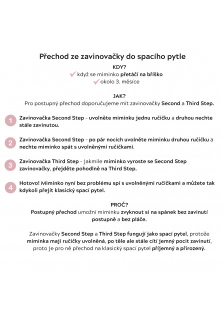 Mušelínová zavinovačka Sleepee Nature krémová s lístečky