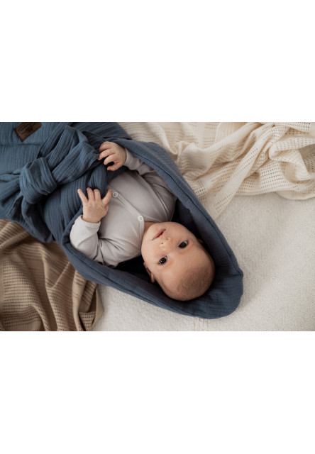 Mušelínová zavinovačka Sleepee Nature krémová s lístečky