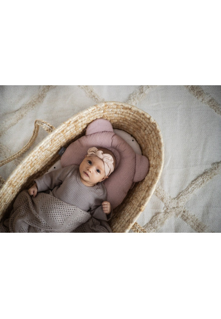 Mušelínový fixační polštář Sleepee Love béžový se srdíčky