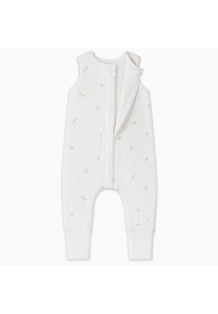Mušelínový letní spací pytel s nohavicemi vel. M 3-5 let Sleepee Nature krémová