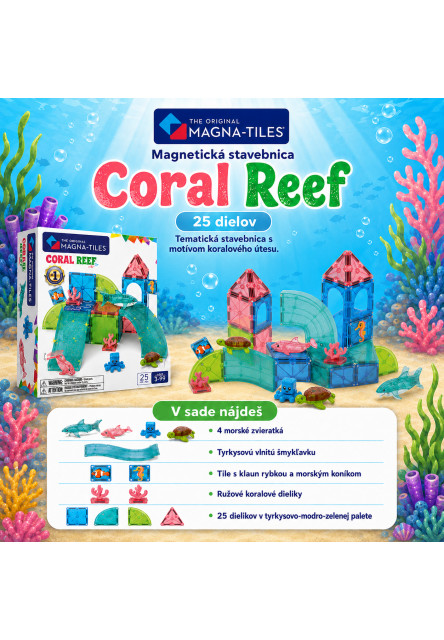 Magnetická stavebnica Coral Reef 25 dielov