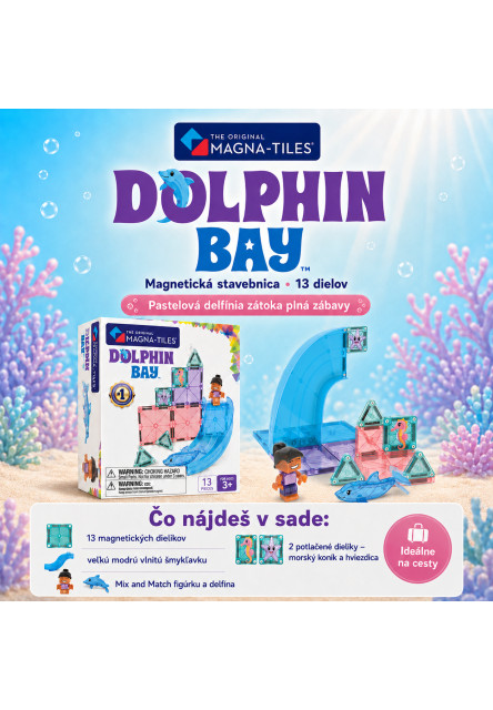 Magnetická stavebnica Dolphin Bay 13 dielov