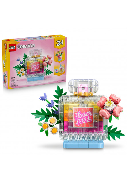 Flakón na parfum zdobený kvetmi