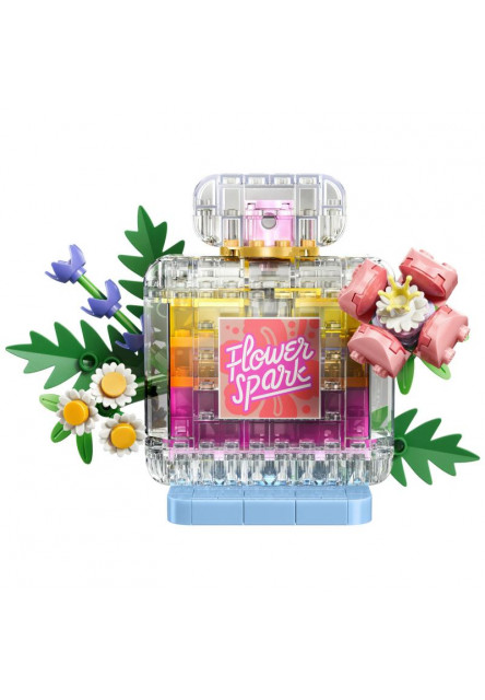 Flakón na parfum zdobený kvetmi