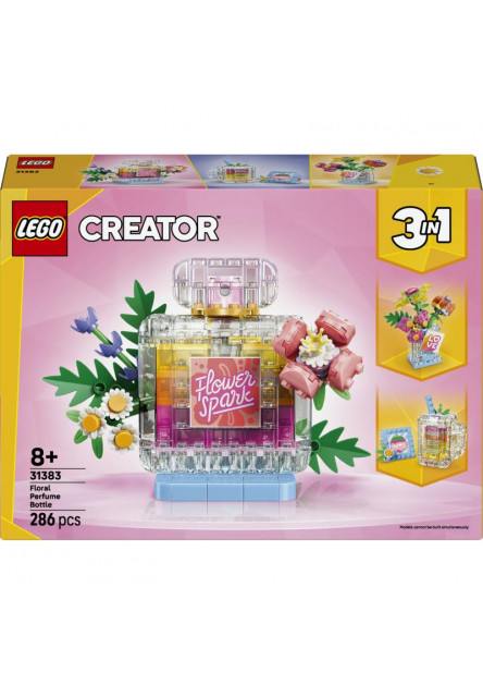 Flakón na parfum zdobený kvetmi