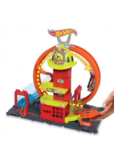 Hot Wheels city super hasičská stanice so slučkou