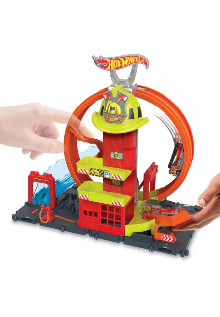 Hot Wheels city super hasičská stanice so slučkou