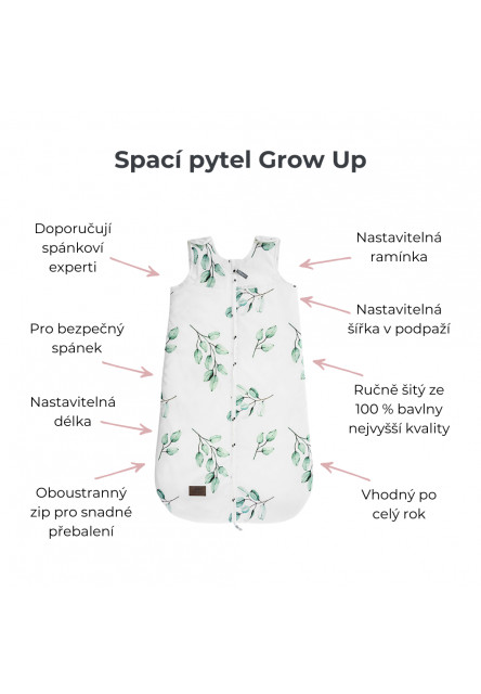 Spací pytel Sleepee Grow Up Meadow rostoucí 0-24 měsíců